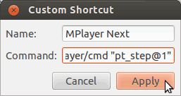 MPlayer Next Shortcut